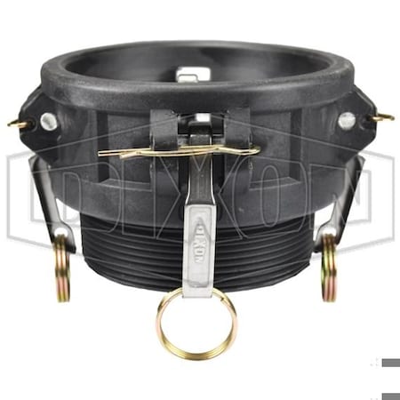 Dixon Type B Cam and Groove Coupler, 4 in Nominal, Female Coupler x MNPT End Style, Polypropylene, Domesti PPB400